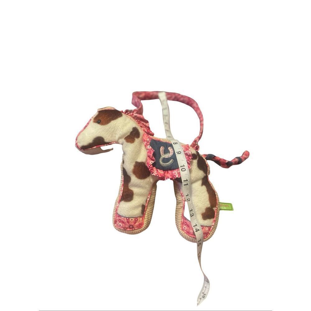 Sassy Pet Saks By Douglas Multicolor Pinto Horse Pony Pink Strap Plush Purse